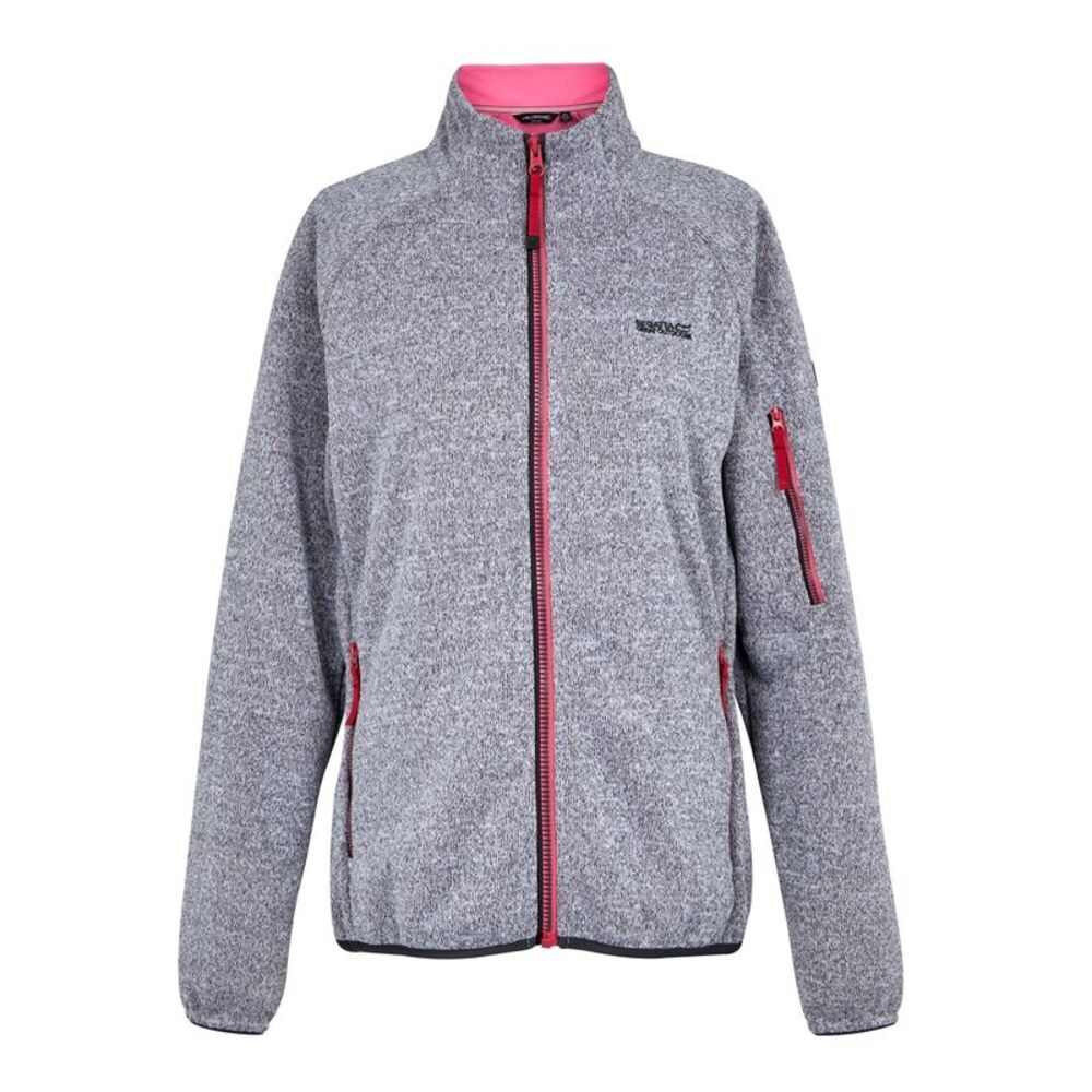 Regatta Womens/Ladies Ravenhill Full Zip Fleece Top / White/Flamingo Pink